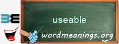 WordMeaning blackboard for useable
